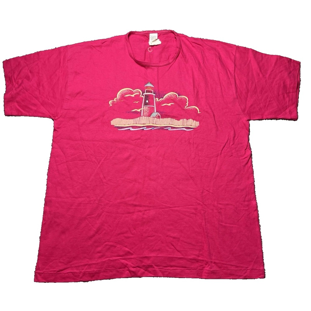 Men's Pink Lighthouse Graphic Tee